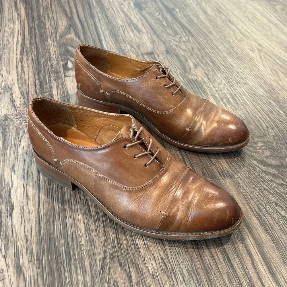 Ariat Two 24 Austen Oxford Lace-Up Brown Smooth Leather Womens Shoes Size 8.5 B